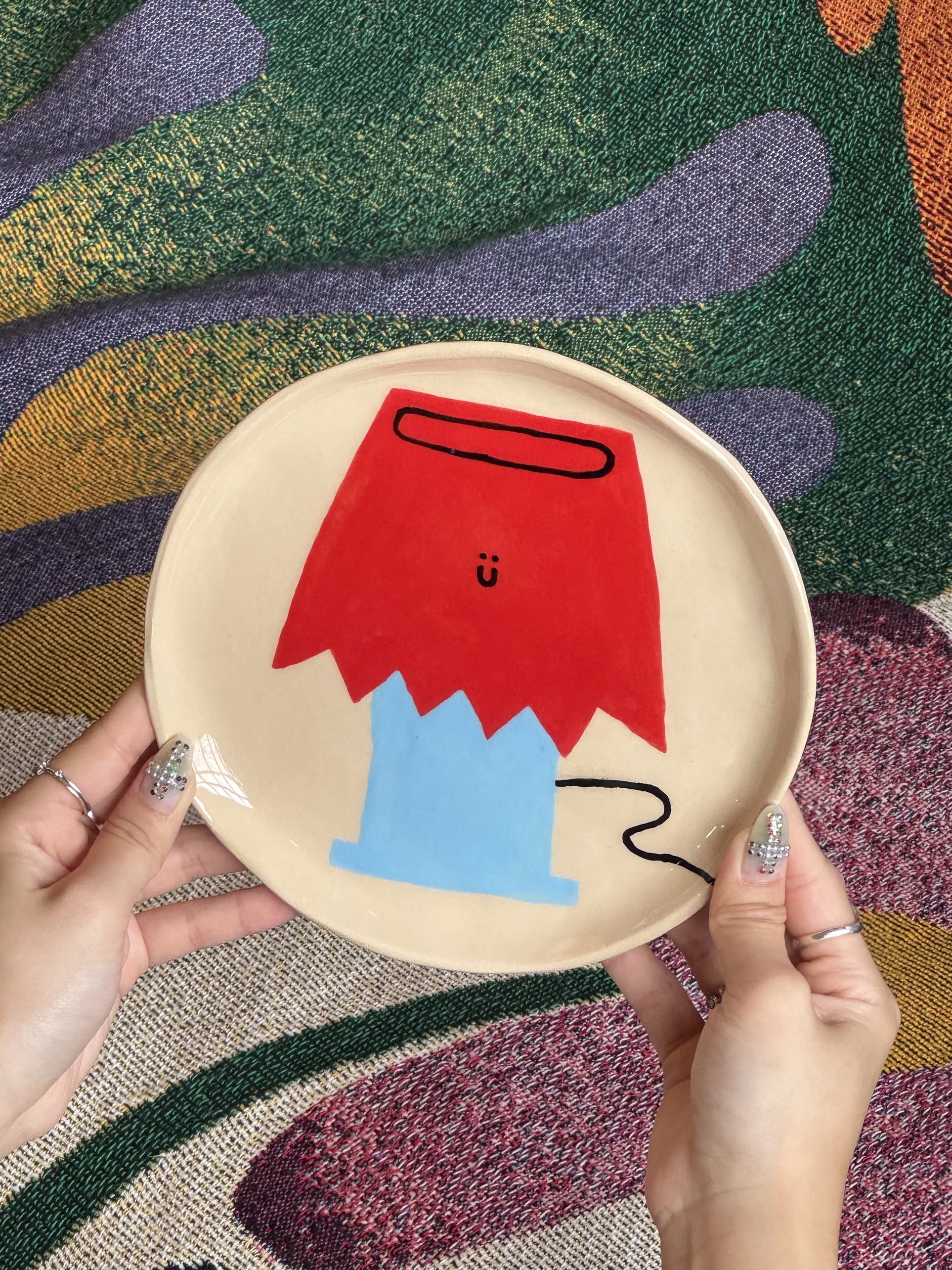 Wobbly Studio Happy Things Plate - Happy Lamp