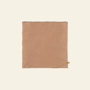 A set of seven rectangular ferm LIVING Day Cloths in organic cotton, shown flat on a neutral background, each featuring a small fabric label on one side.