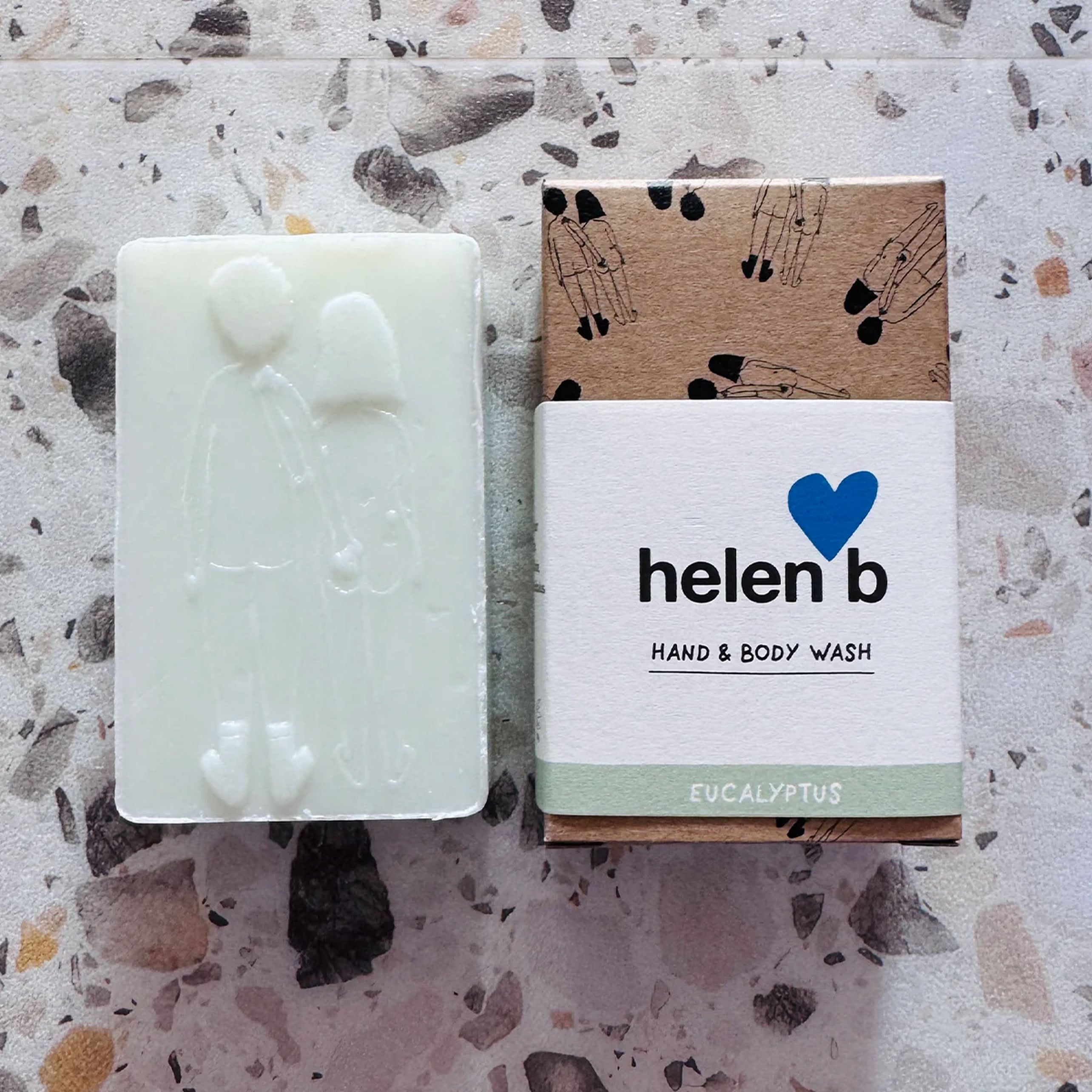 helen b Naked Couple Back Soap - Eucalyptus