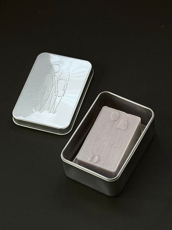 helen b Naked Couple Back Soap Lavender