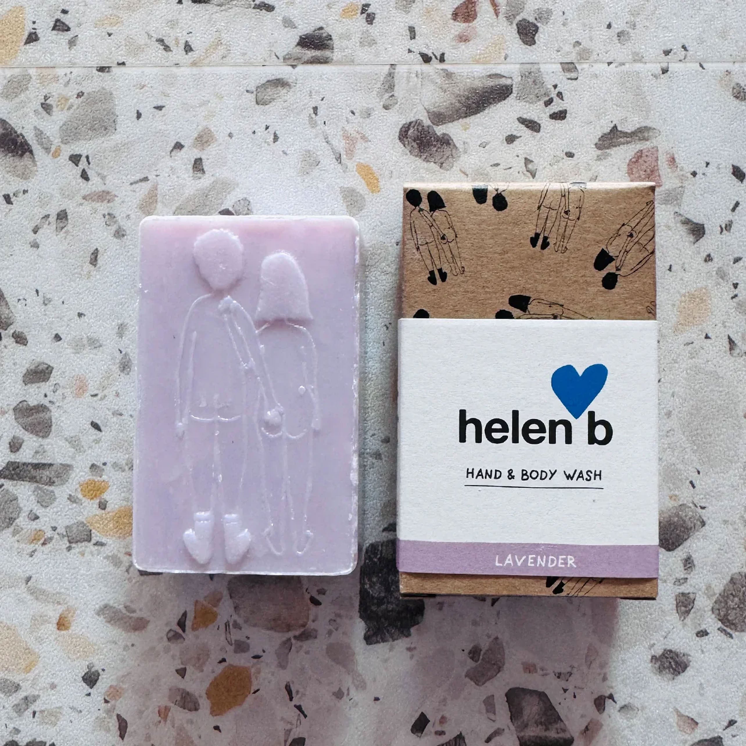 helen b Naked Couple Back Soap - Lavender