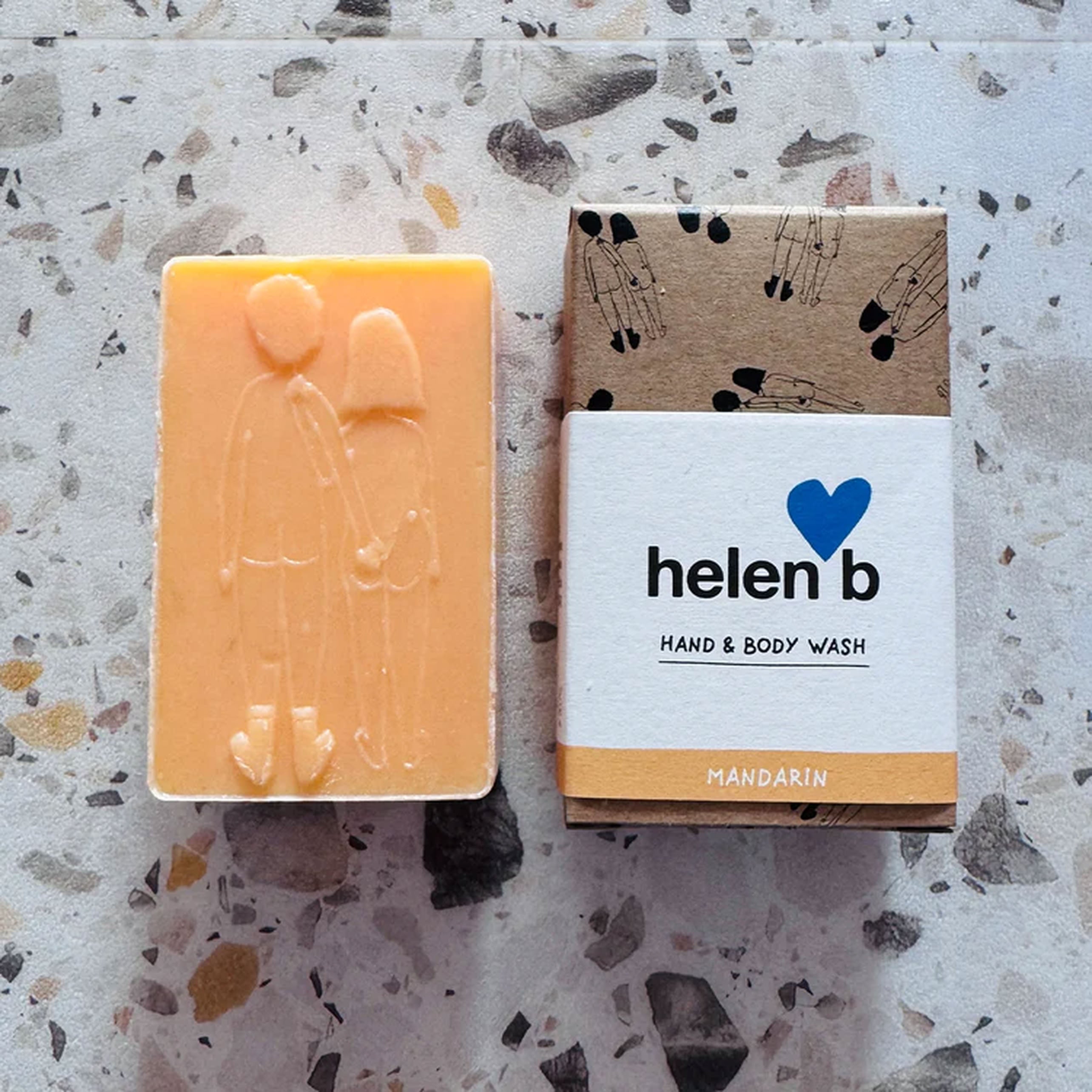 helen b Naked Couple Back Soap - Mandarin