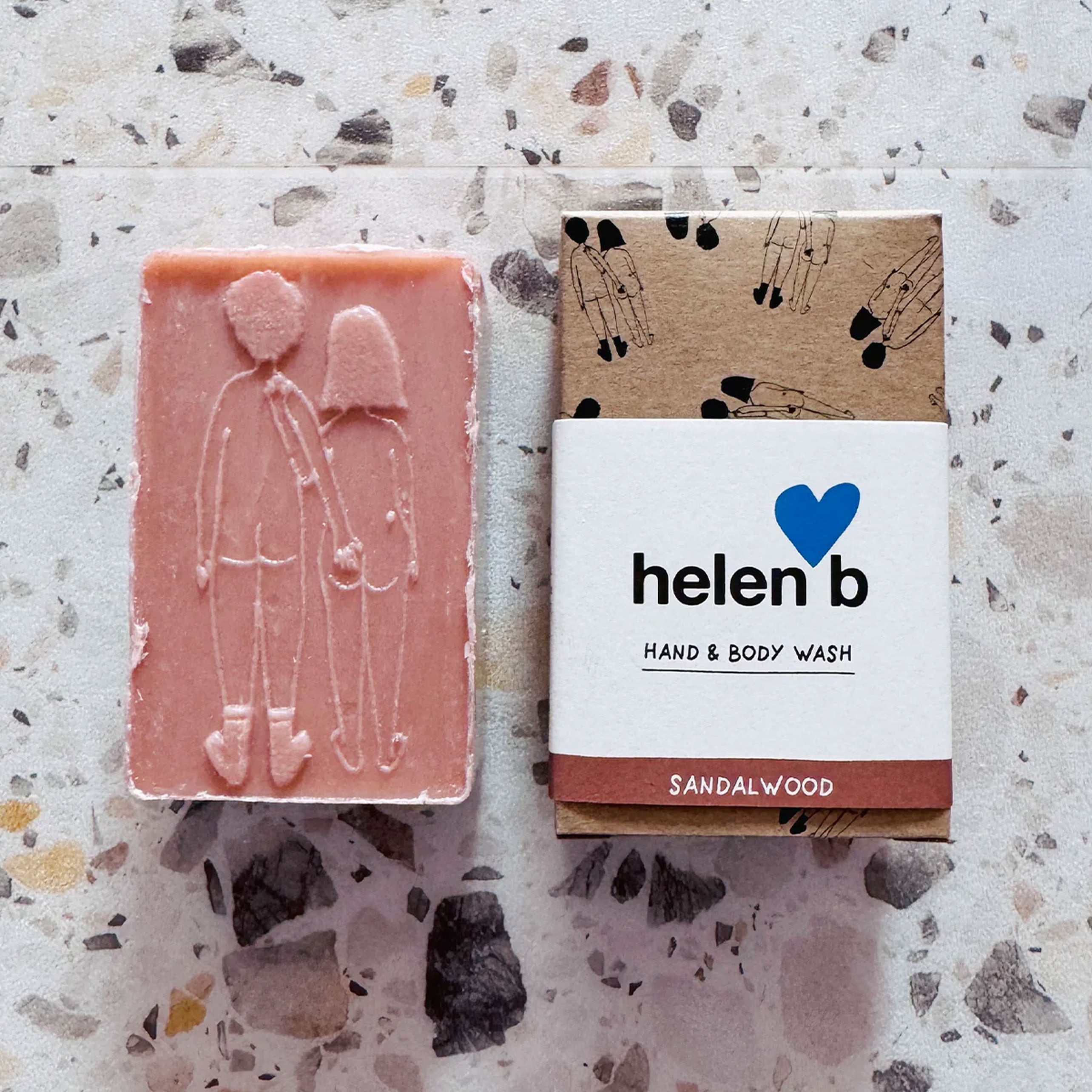 helen b Naked Couple Back Soap - Sandalwood