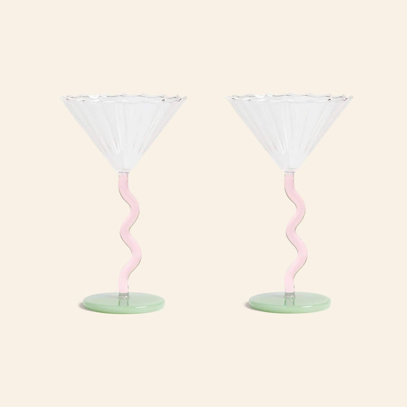 &klevering Curved Coupe Glass, Set of 2