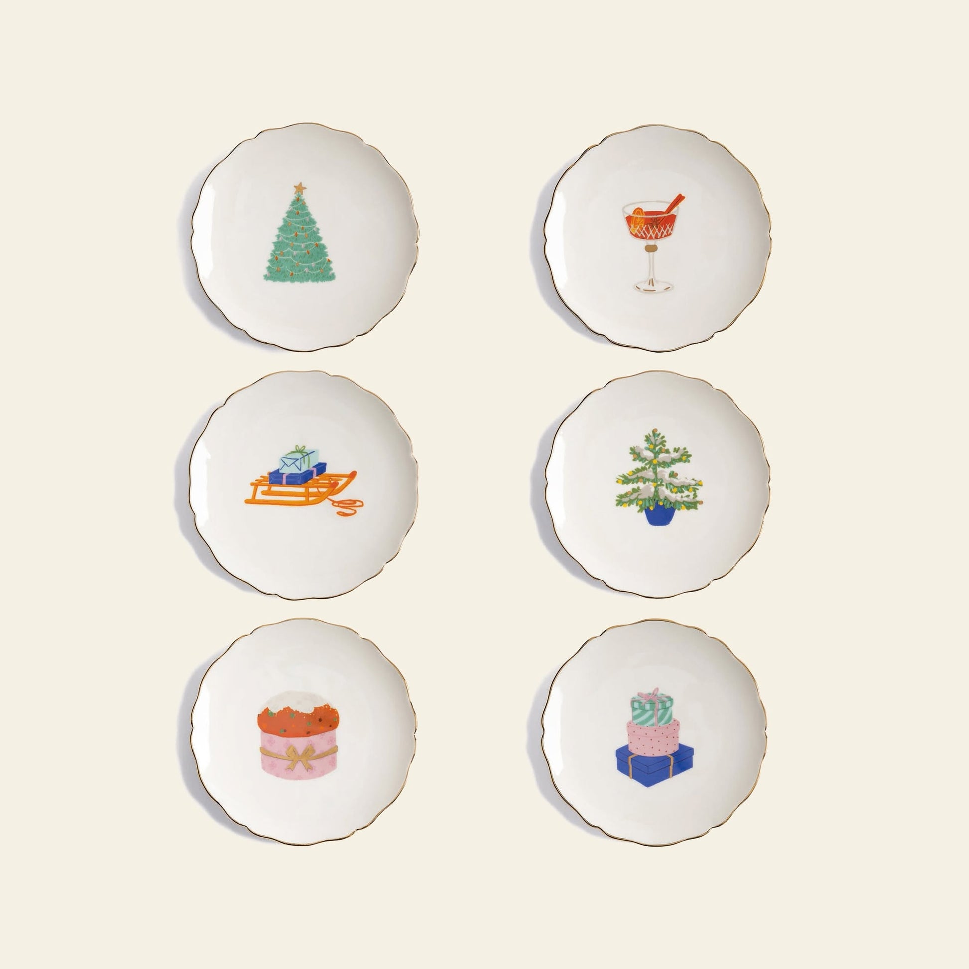 &klevering Feast Plate Set of 6 Multicolour