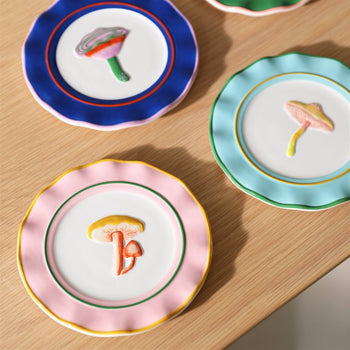 &klevering Magic Mushroom Plate Set of 4 Multicolour