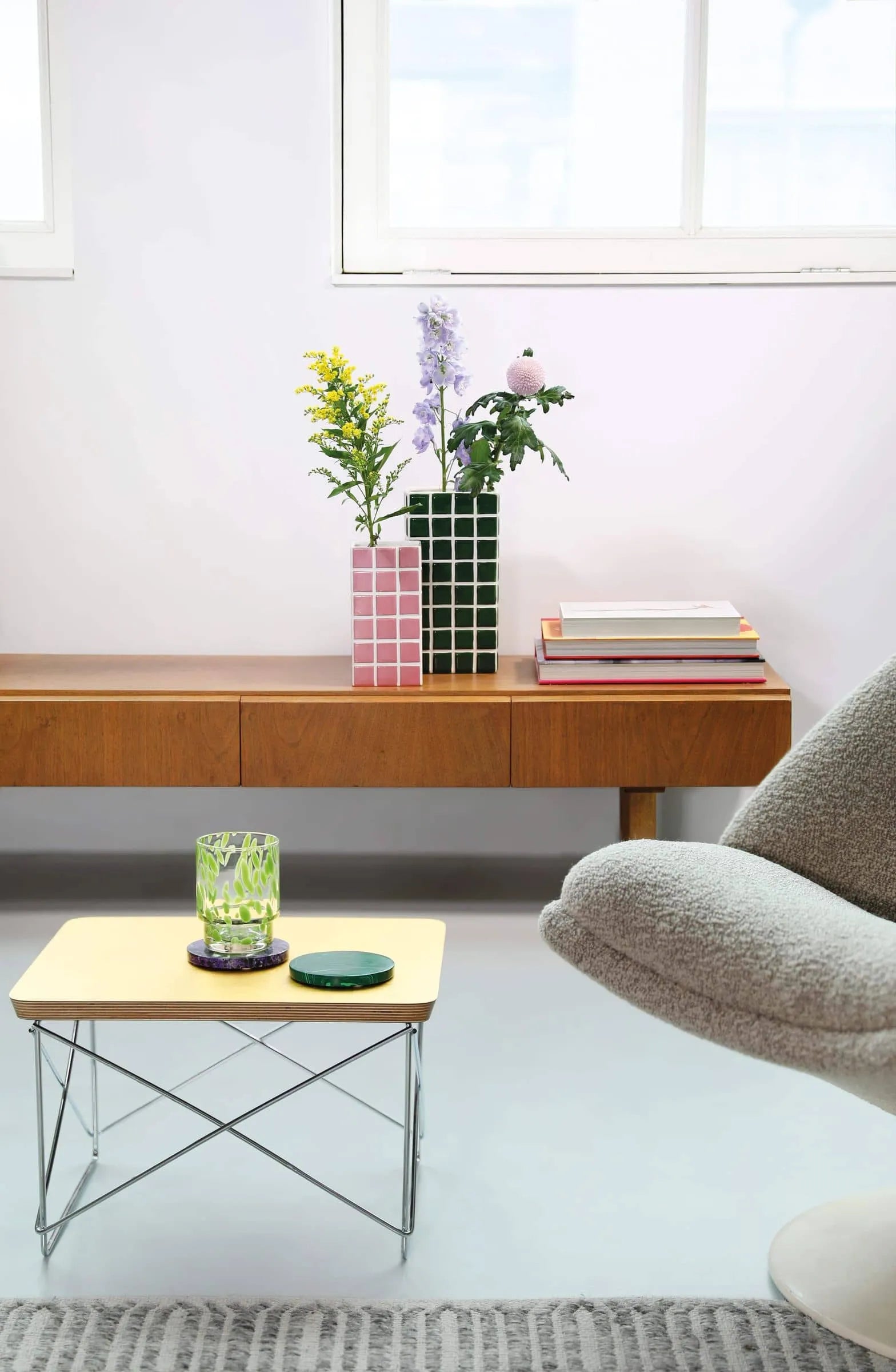 &klevering Tiled Vase Pink