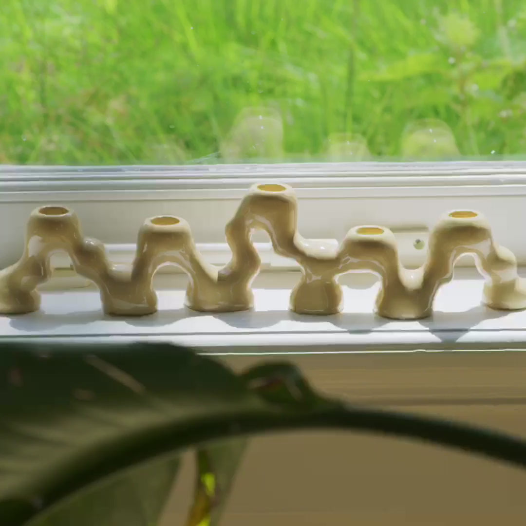 klevering Onda Small Candle Holder Beige 1