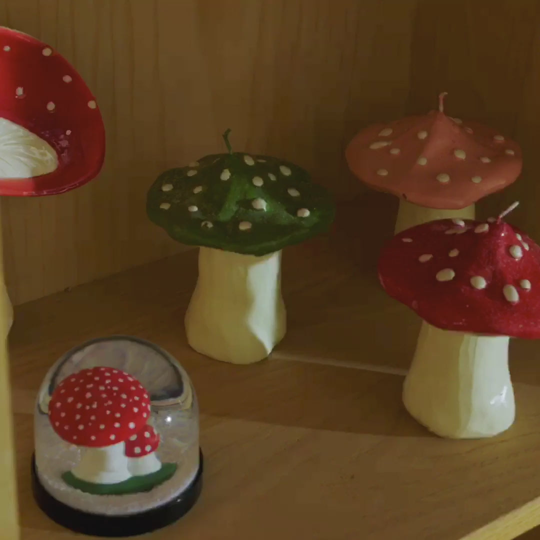 klevering Dots Mushroom Candle Pink 1