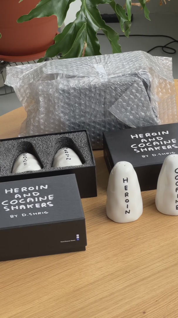Shrig Shop Heroin and Cocaine Porcelain Shakers