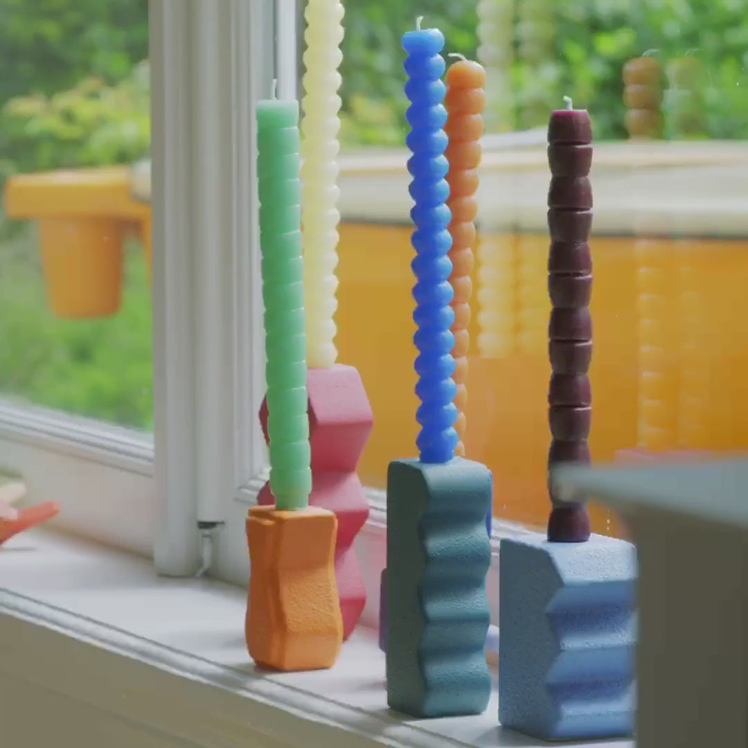 klevering Pebble Candle Set of 6 Multicolour 1