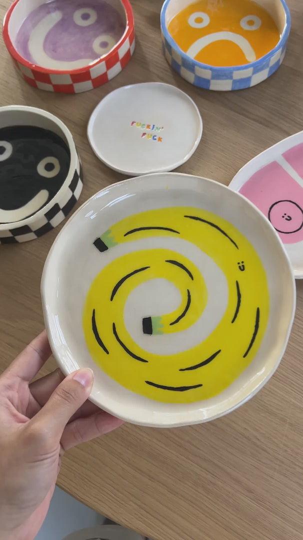 Wobbly Studio Happy Things Plate Banane