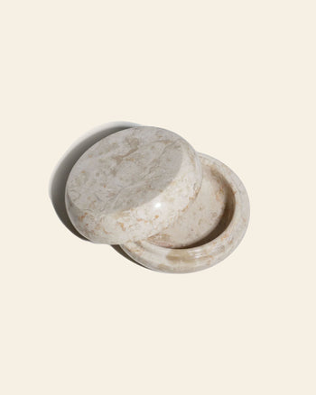 stillgoods Berg Double Lid Box Cream Marble