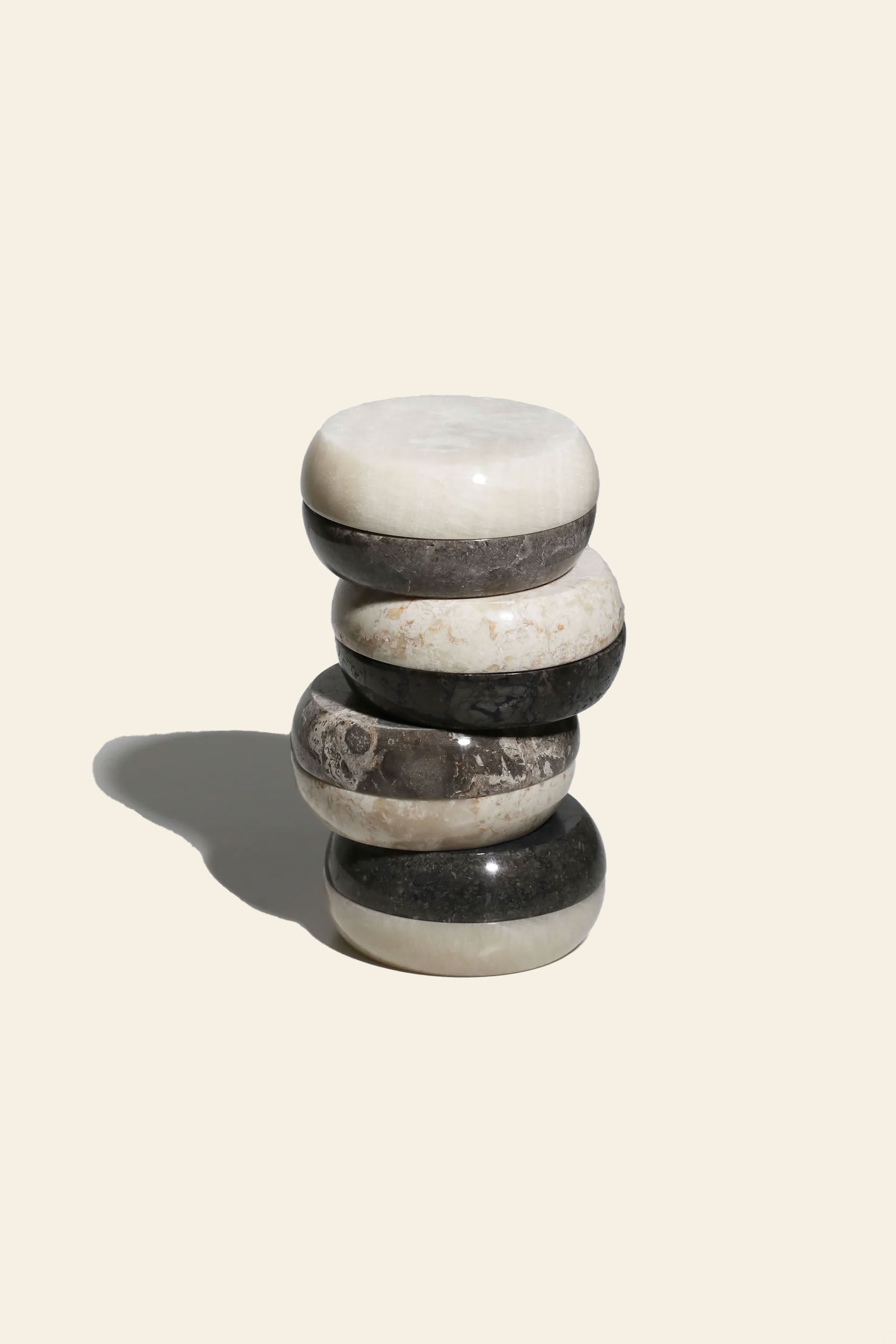 stillgoods Berg Double Lid Box Cream Marble